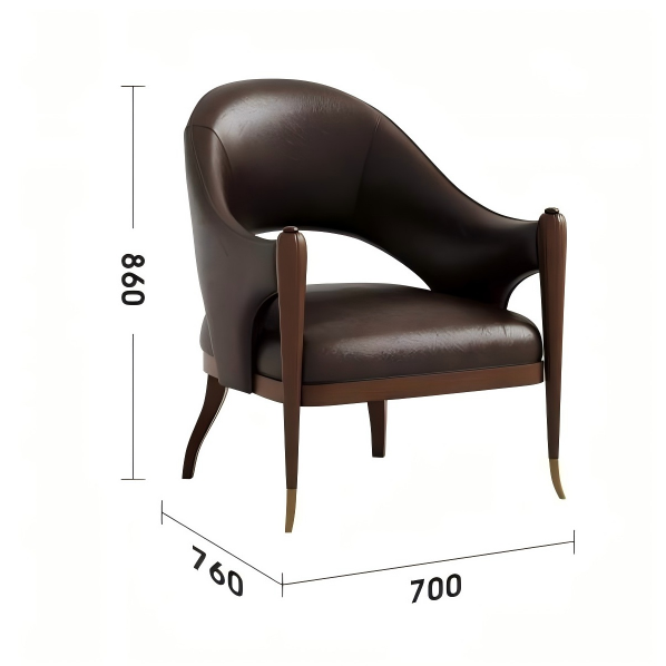 埃里希休闲椅暮光咖规格图