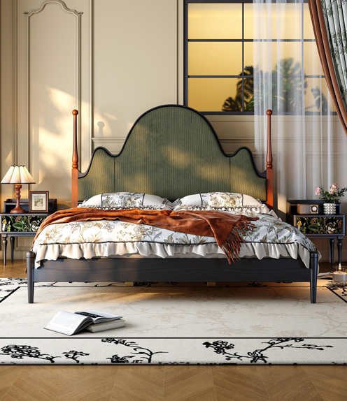 远山C款床松柏绿