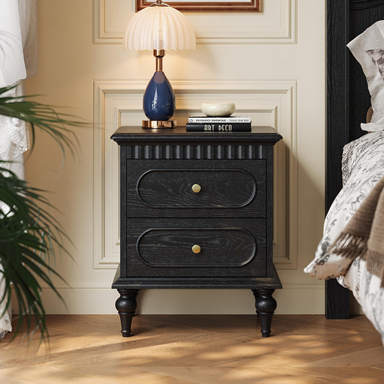 莱克床头柜-黑色