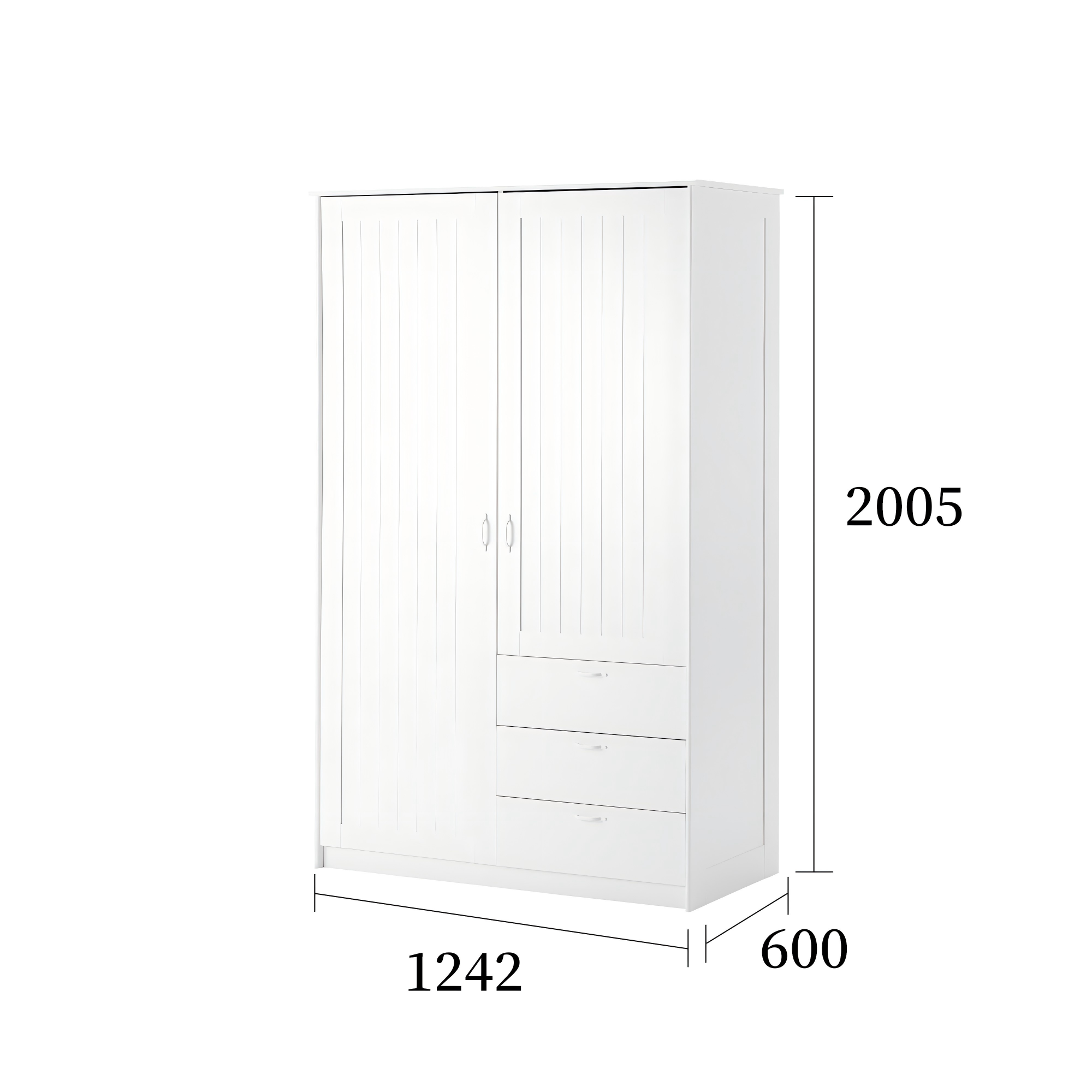 穆斯肯衣柜白色规格图