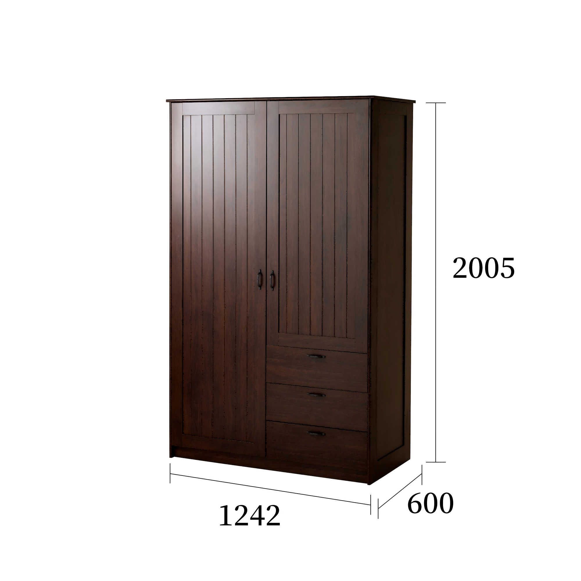 穆斯肯衣柜褐色规格图