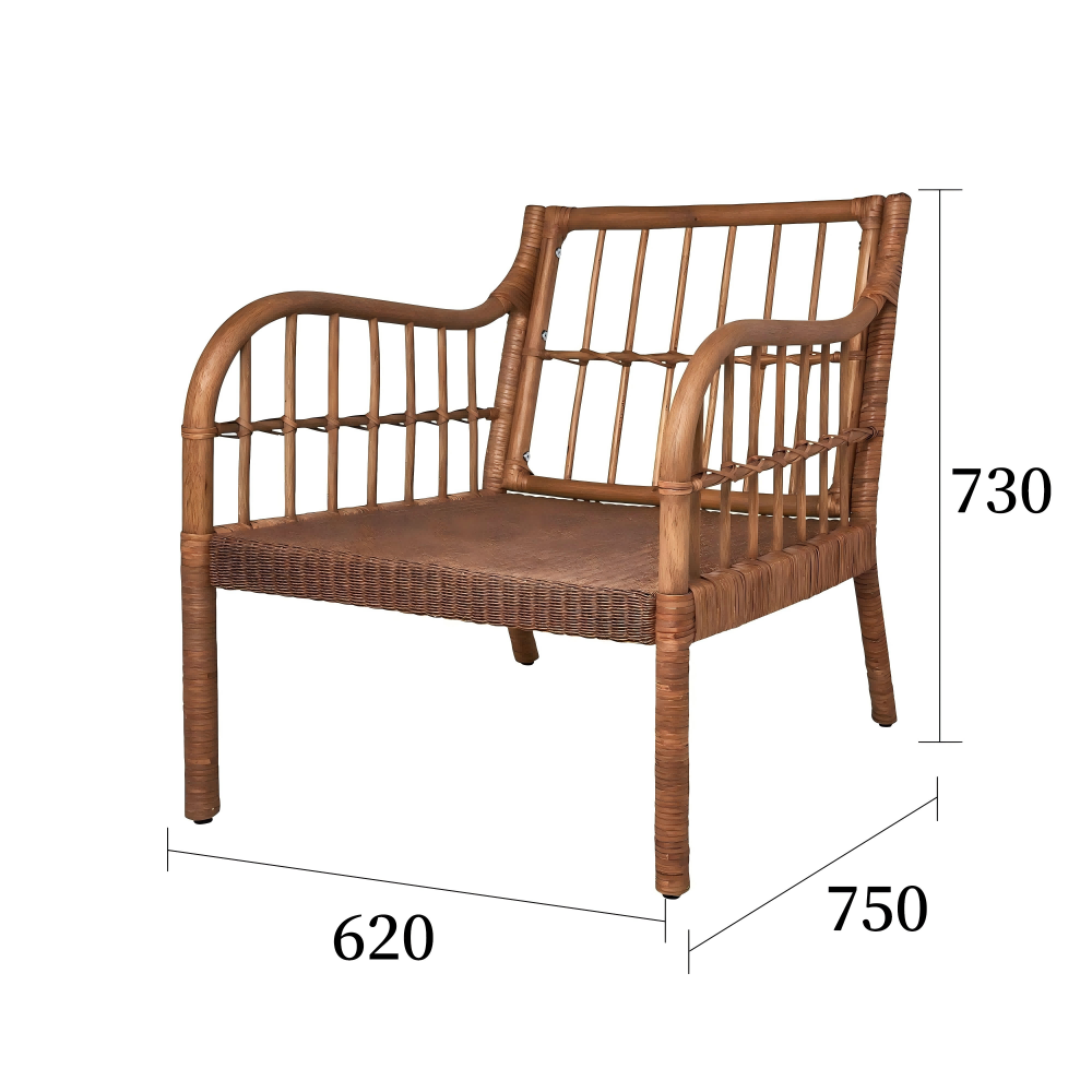 霍斯塔扶手椅规格图