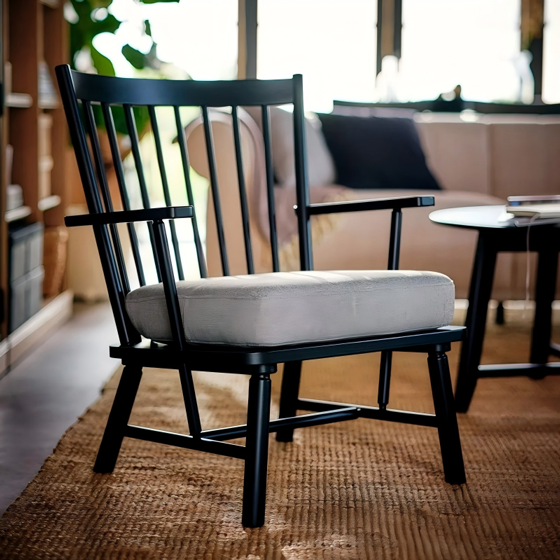 佩斯博尔扶手椅黑色