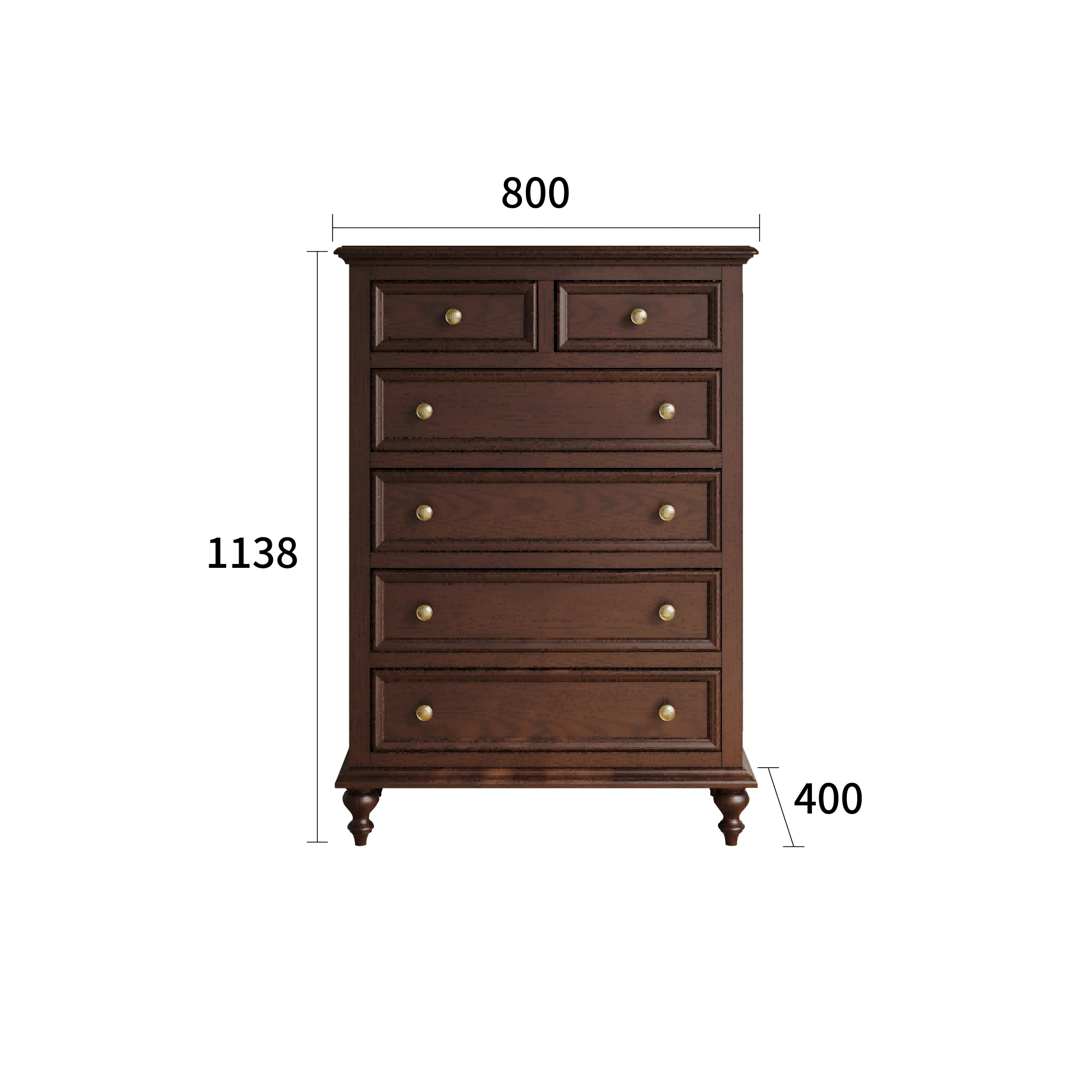 格雷斯六斗柜目光咖规格图