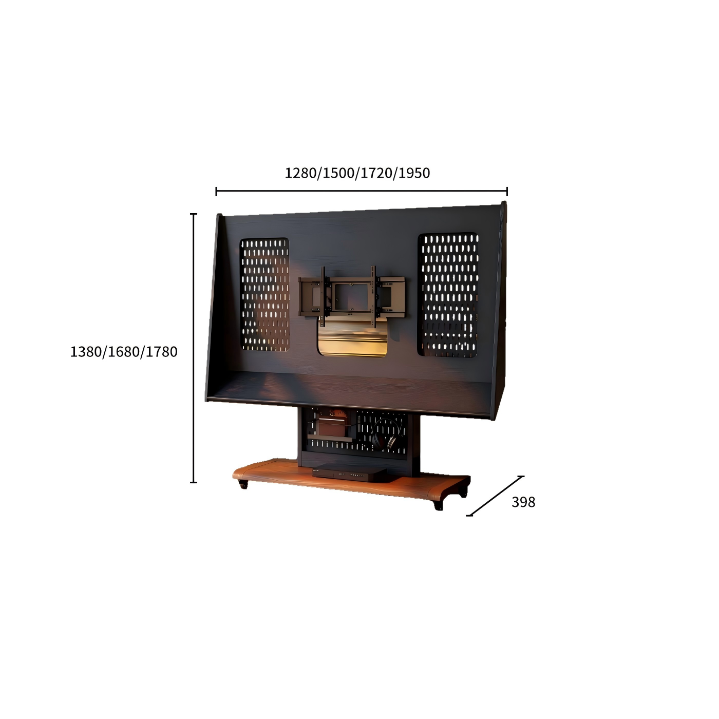 金字塔电视架烟熏黑规格图