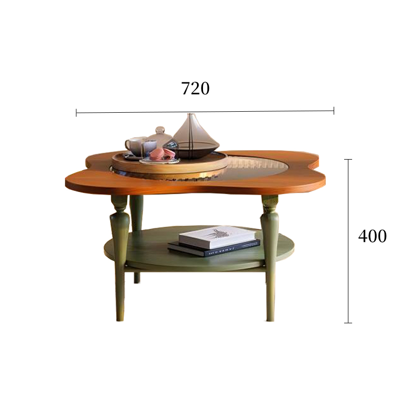 四叶草矮茶几尺寸图