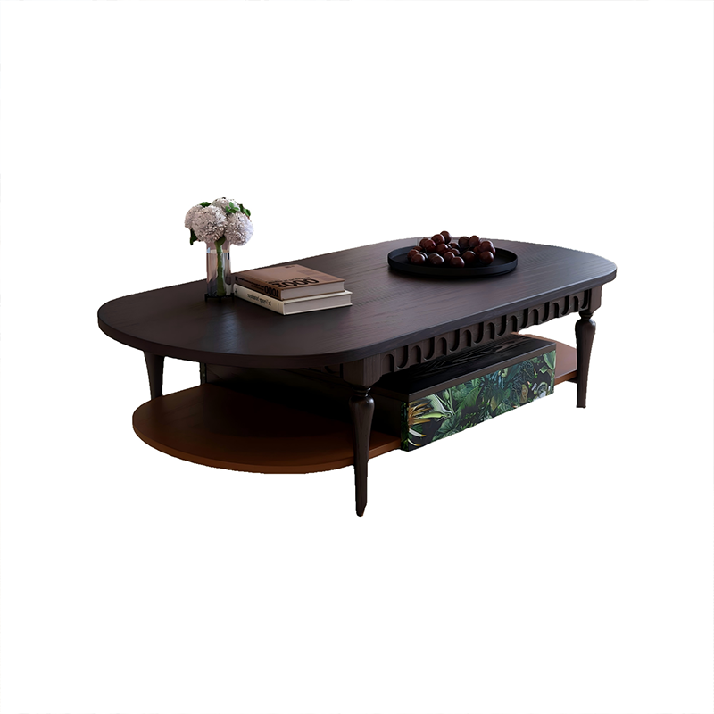 挪威森林茶几烟熏黑白底