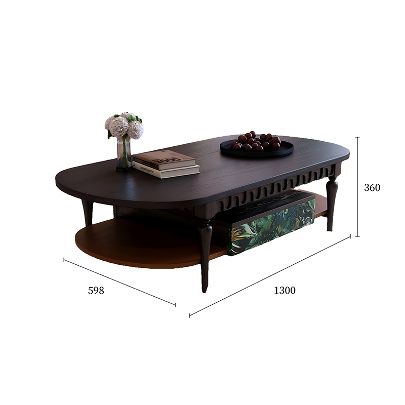 挪威森林茶几烟熏黑规格