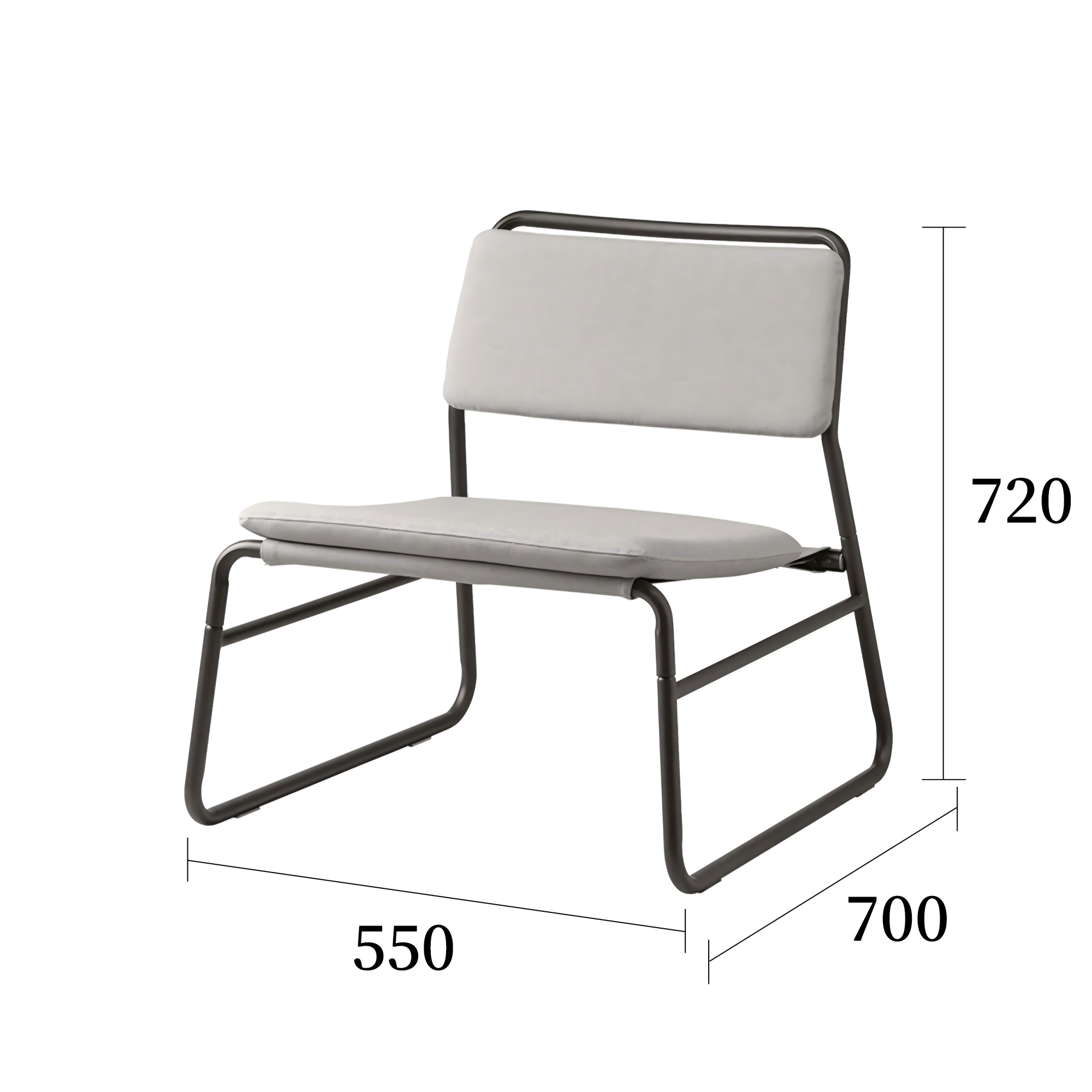 林尼贝克扶手椅浅灰色规格
