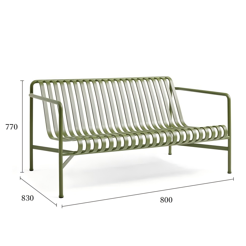栅格系列休闲椅双人椅规格
