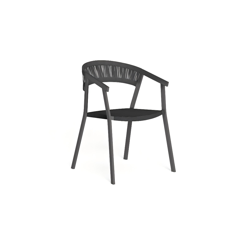 米洛系列餐椅组合餐椅黑色白底