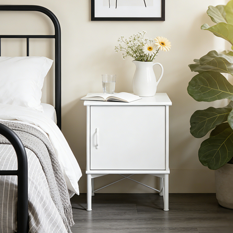 汉尼斯床头桌白色