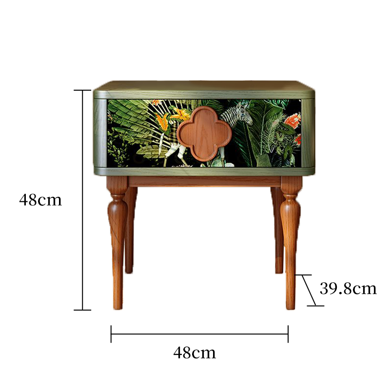 小花朵床头柜规格图