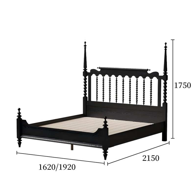 伊梵床静谧黑规格图