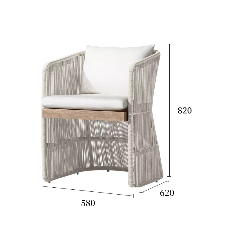 哈瓦那系列长椅子2-1浅灰规格图